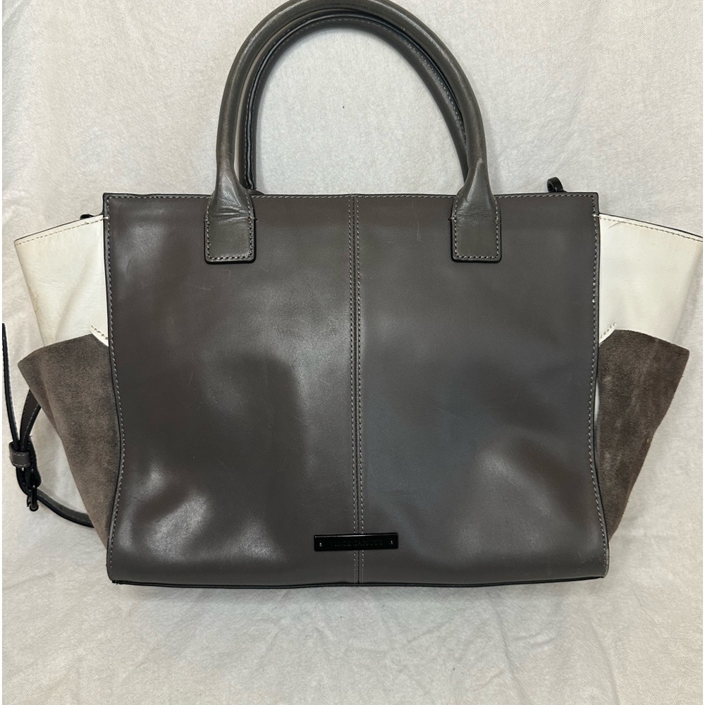 Vince Camuto Gray and White Satchel